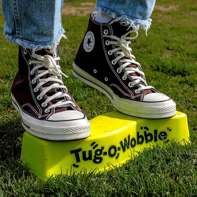 TUG O' WOBBLE: The Ultimate Balancing Outdoor and Indoor Game, Fun for Everyone, Lawn Game for The Backyard, Park, or Yard with Carrying Bag, Family Friendly Gift