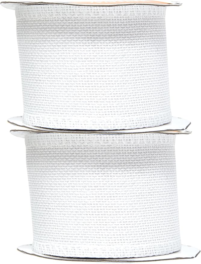 Mandala Crafts White Burlap Ribbon 2.5 Inches Wide Jute Ribbons for Crafts - 20 Yds Roll Rustic Burlap Wrap Trim Ribbons for Wreaths Bows Wedding Party Decoration
