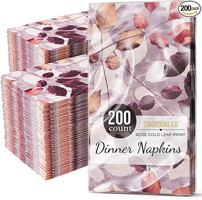 Trendables Floral Napkins for decoupage 200 Pcs 3 Ply floral paper napkins decorative Guest Towels Disposable Bathroom, Flower Design For Tea Party Decorations, Dinners & Weddings