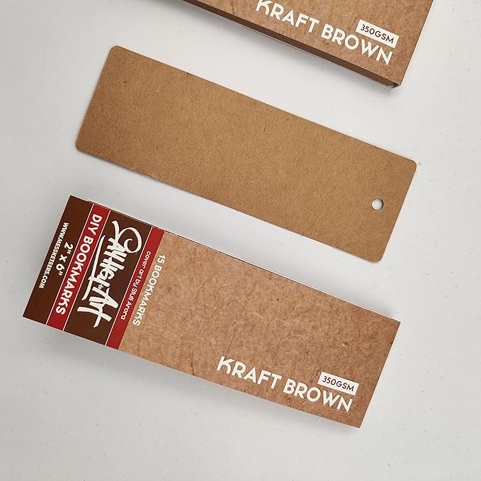 350 GSM DIY Premium Brown Kraft Bookmark Sketchpads, Ideal for Mixed Media and Fine Arts (Pack of 2)