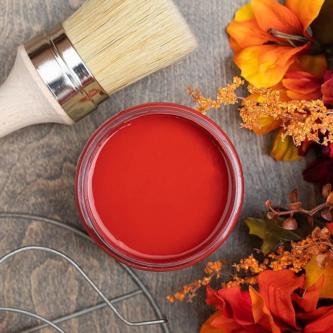 Dixie Belle Paint Company Chalk Finish Furniture Paint - Barn Red (32oz) - Matte Deep Red Chic Chalk Mineral DIY Furniture Paint