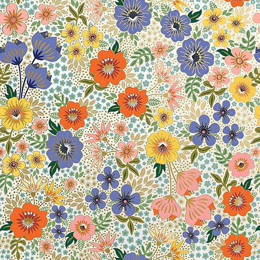 Colors of Rainbow – 12 Sheets - 20 inch X 29 inch - Italian Print Gift Tissue Paper for Decoupage Basket Bag Party Crafts (Golden Floral)