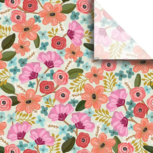 Colors of Rainbow - Gypsy Floral - 12 Sheets, 20 inch X 29 inch - Italian Print Tissue Paper for Decoupage Gift Basket Gift Bag Party Crafts (Gypsy Floral)