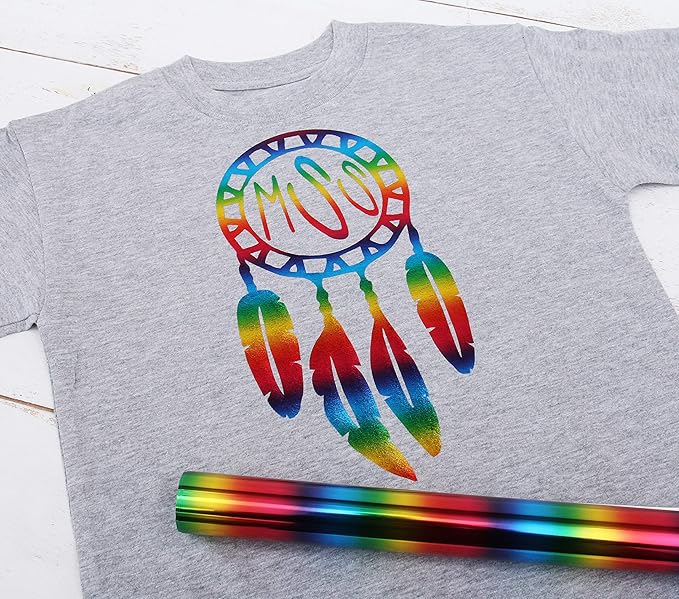 Threadart Metallic Foil Black Heat Transfer Vinyl Film | Custom Cut Roll 20" Wide by The Yard | Compatible with Venture Explore and Maker, Silhouette Cameo, & Large Format Cutters