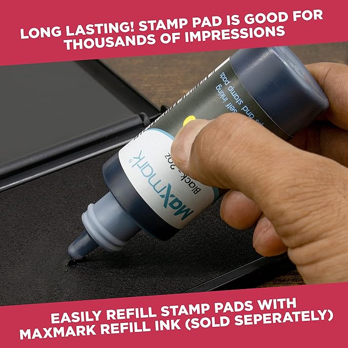 Large Premium Orange Ink Stamp Pad - 5" by 7" - Quality Felt Pad