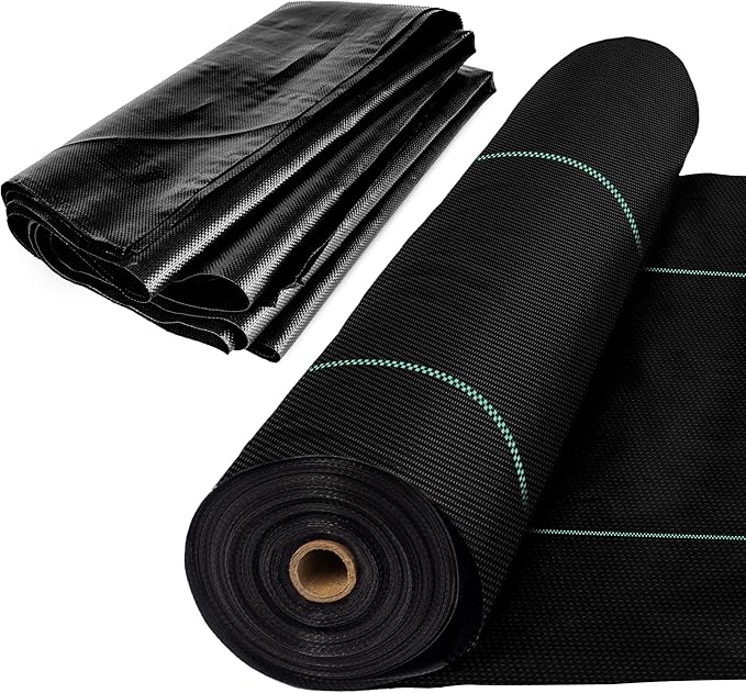 Woven Geotextile Fabric for Driveway and Road Stabilization, Construction Underlayment, Erosion Control, Commercial Grade 50 Year for Gravel Roads and Pavers (20x60) Ships Folded