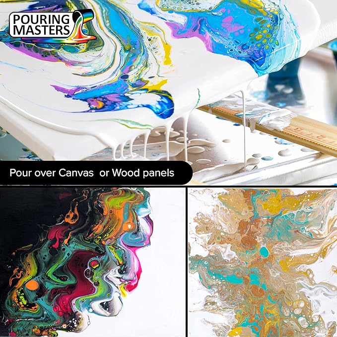 Pouring Masters Carrot Cake Ready to Pour Acrylic Pouring Paint - Premium 8-Ounce Pre-Mixed Fluid Acrylic Paint - Fluid Art Supplies for Canvas, Wood, Paper, Tile & Rocks