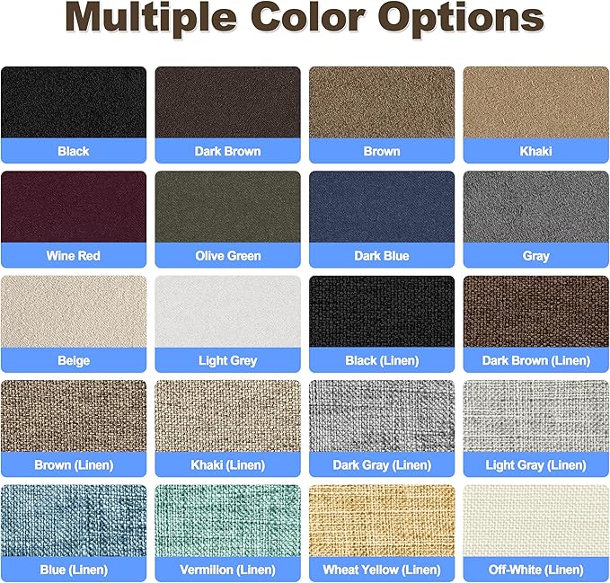 Azobur Coarse Linen Repair Patches, 6 Piece Self-Adhesive Linen Fabric Patches, Multi Color, Can be Used for Linen Sofa Repair and Linen Clothes Repair, Quick Fix Sofa.(Off-White)