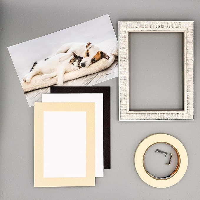 11x14 Mat for 8.5x11 Photo - Precut Tan Picture Matboard for Frames Measuring 11 x 14 Inches - Bevel Cut to Display Art 8.5 x 11 Inches - Acid Free Pack of 25 MATS with Backing Boards & Clear Bags