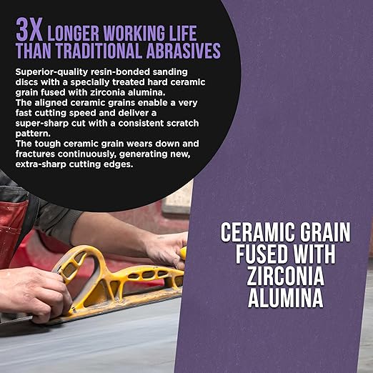 Dura-Gold Premium 220 Grit PSA Purple Film Ceramic Longboard Sandpaper, 2-3/4" Wide Continuous 20 Yard Roll - Self Adhesive Stickyback for Auto & Wood Air File Long Board Sanders, Hand Sanding Blocks