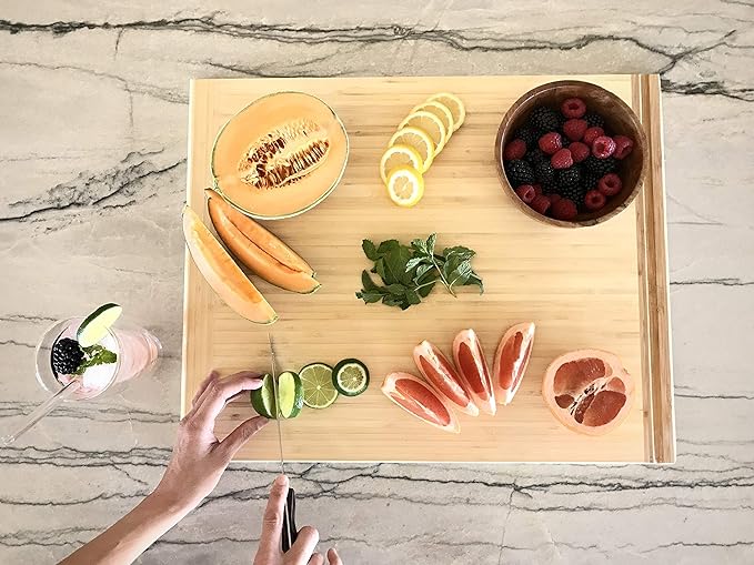 Pureboo Premium Bamboo Pull-out Cutting Board - 8 Different Sizes to Fit Most Standard Slots 13.75"W x 22"D x 3/4"H