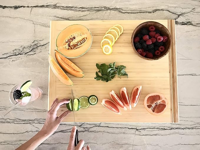 Pureboo Premium Bamboo Pull-out Cutting Board - 8 Different Sizes to Fit Most Standard Slots 17.75"W x 22"D x 3/4"H
