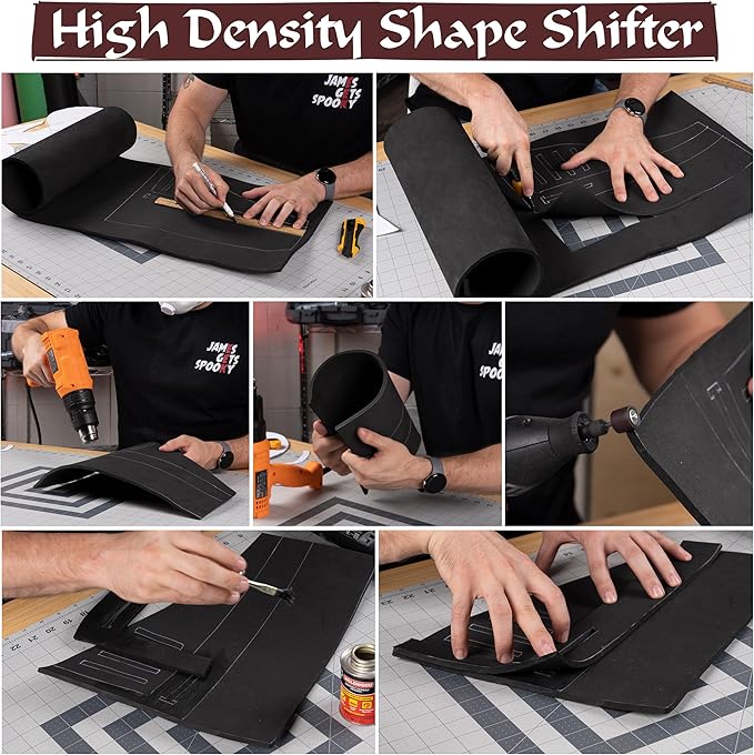 Shape Retention EVA Cosplay Foam 2mm (1mm-10mm) 14x39 inch Black or White High Density EVA Foam Sheets. Premium 85 kg/m3 Heat Shape Material for DIY Convention or Halloween Costumes by The Foamory