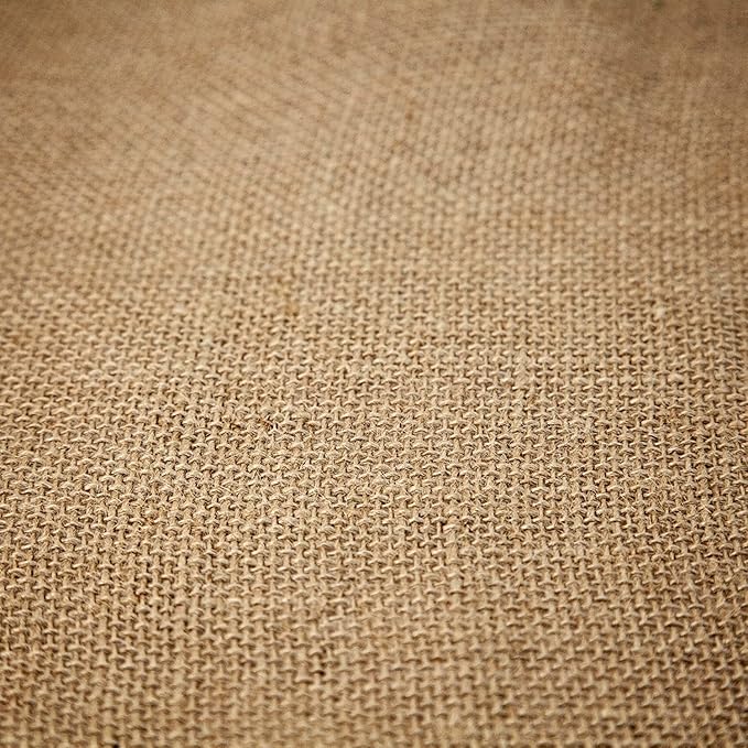 14" x 50yd NO-FRAY Burlap Roll ~ 15 - 25 Table Runners ~ Natural Long Fabric with Finished Edges. Perfect for Weddings, Placemats, Crafts. Decorate Without The Mess!