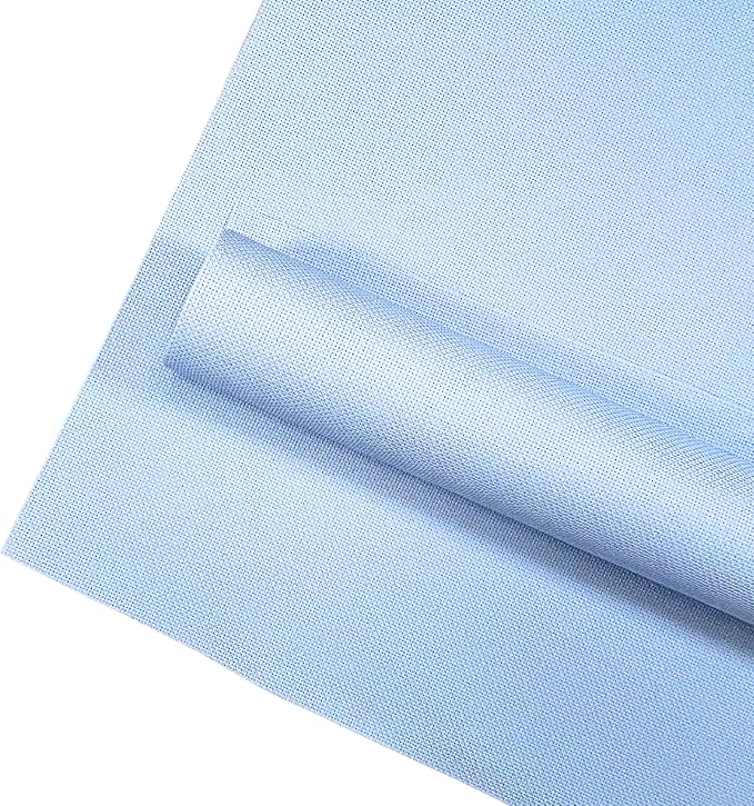 2 Sheets of Light Blue 14 Count Aida Cloth – 18 x 18 Inch Pre-Cut Fabric Squares – Cross Stitch Fabric – 100% Cotton – Ideal for Needlework & Embroidery – The Knotty Unicorn