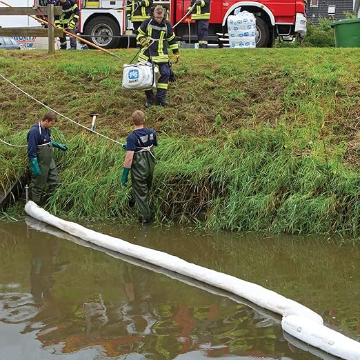 PIG Oil Boom - Oil-Only Absorbent Boom - 8 Pack - 3" x 10' Boom - Absorbs up to 2 gallons per Boom - BOM406