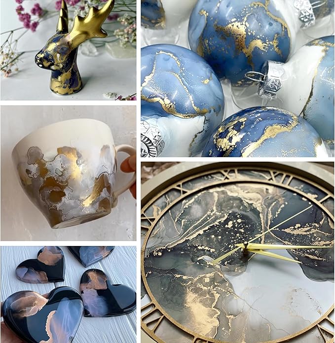 Metallic Alcohol Ink Set: Gold Alcohol Ink, 3 pcs 0.51 fl oz (15 ml) Each