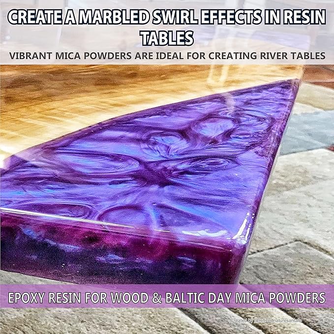 BALTIC DAY - Mica Powder, 30 x 10g Jars of Mica Powder for Epoxy Resin Set - Epoxy Resin Color Pigment Powder - Pigments for Soap Making, Slime, Nails