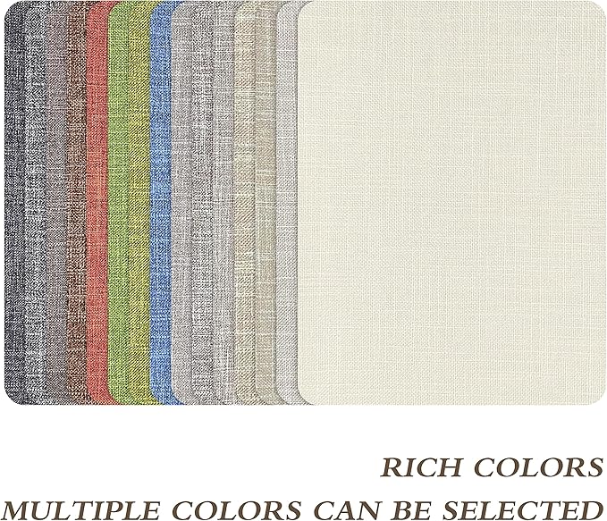 Fine Linen Repair Patches,Self-Adhesive Linen Fabric Patches,8X11 inch 2 PCS,Multi Color, Can be Used for Linen Sofa Repair and Linen Clothes Repair(8" x 11"-2PCS,Cream-Gray 2.0)