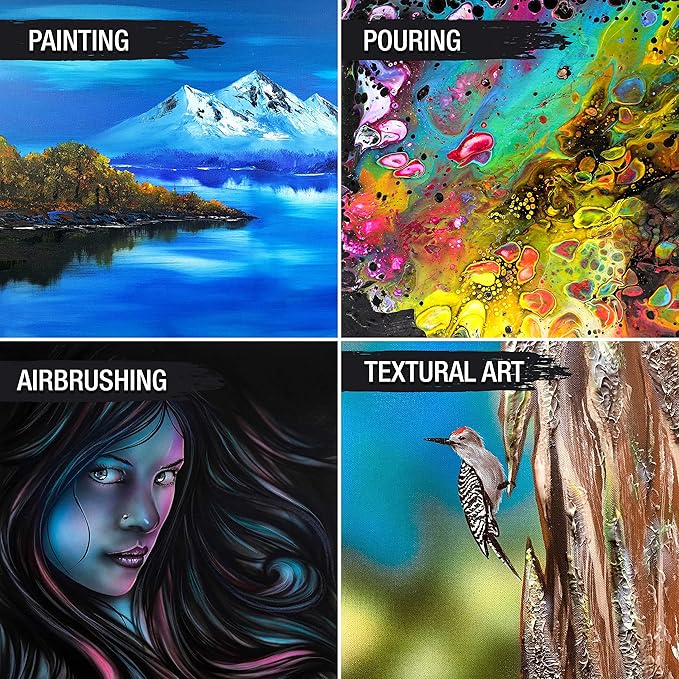U.S. Art Supply X-Large Stretched Canvas for Painting 48x48 inch Gallery Depth 1-1/2" Thick, 2-Pack - 12oz Acrylic Gesso Triple Primed, Professional Artist Quality, 100% Cotton - Oil, Pouring Paint