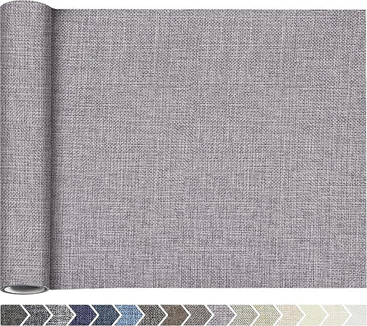 Coarse Linen Repair Patches, Self-Adhesive Linen Fabric Patches, 12X40 inch Extra Size, Multi Color, Can be Used for Linen Sofa Repair and Linen Clothes Repair(12" x 40",Light Grey)