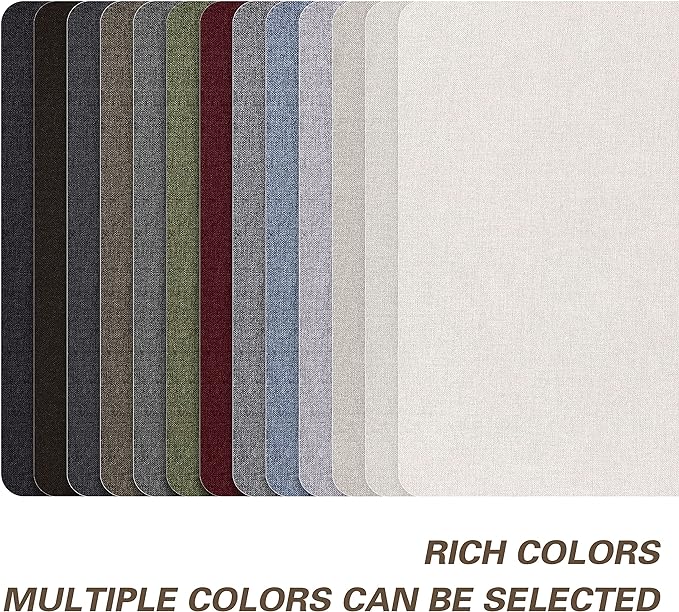 KING MOUNTAIN Fine Linen Fabric Patches, Self-Adhesive, 8x11 inch, 2 PCS, Multi Color, For Linen Sofa and Clothes Repair (Medium Grey, 8" x 11" - 2PCS)
