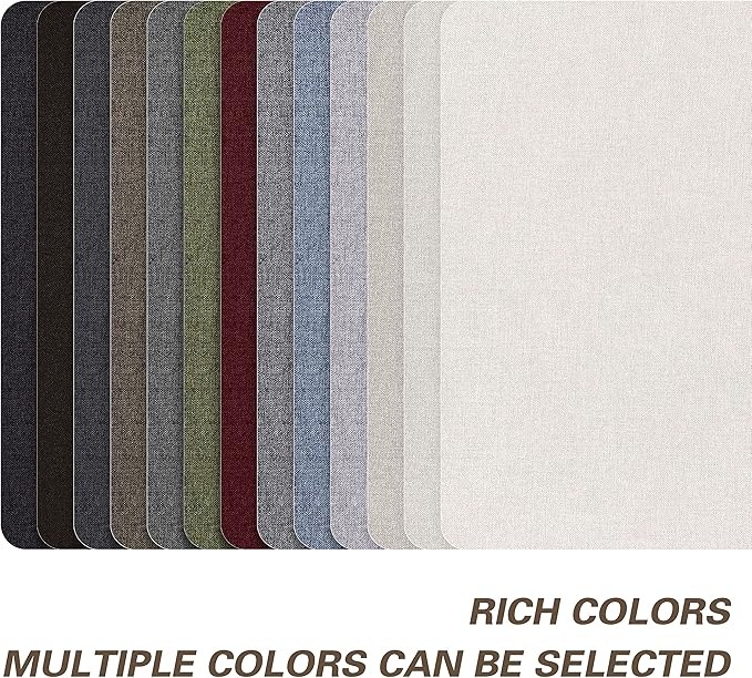 KING MOUNTAIN Fine Linen Repair Patches, Self-Adhesive Linen Fabric Patches, 8X11 inch Extra Size, Multi Color, Can be Used for Linen Sofa Repair and Linen Clothes Repair(Medium Grey,8" x 11")