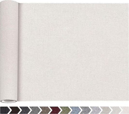 Fine Linen Repair Patches, Self-Adhesive Linen Fabric Patches, 12X40 inch Extra Size, Multi Color, Can be Used for Linen Sofa Repair and Linen Clothes Repair (12" x 40", Off White)